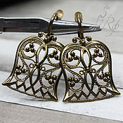 Материалы для творчества handmade. Livemaster - original item The basis for earrings is bronze, Russia. Handmade.