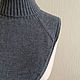 Манишка кашемировая серая, 100% кашемир. Манишки. FAVORITE KNITWEAR (Наталья). Ярмарка Мастеров.  Фото №5