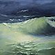 Order Seascape painting 30 by 40 cm wave painting gift to a sailor. paintmart (oikos). Livemaster. . Pictures Фото №3