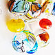 'Stained glass': necklace and earrings. Jewelry Sets. BeautyGlassByKate(Lampwork) (beauty-glass). My Livemaster. Фото №5