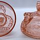 Винтаж: ДЕСЕРТНЫЙ КОМПЛЕКТ МОРСКОЙ (ДЕЛЬФИНЫ) ДО 1917 года. РОЗАЛИНОВОЕ СТЕКЛО. Вазы винтажные. Сундук. Ярмарка Мастеров.  Фото №11