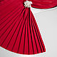 Плиссе креп дублированное, цвет красный, 1122201-2, Ткани, Королев,  Фото №1