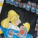 Винтаж: "Гомер Симпсон и пиво", галстук, шелк, Галстуки винтажные, Москва,  Фото №1