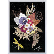 Картина из сухих цветов № 9 («Феерия»)