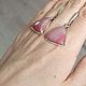 Серьги из серебра с родонитом "Геометрия". Серьги классические. Newstylejewelry. Интернет-магазин Ярмарка Мастеров.  Фото №2