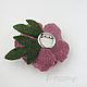 A pin brooch as a gift made of wool pink two-tone Peony. Brooches. moyaksessyar. My Livemaster. Фото №4