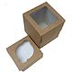 Коробка eco-крафт 10x10x10 см, с окном, для капкейка. Коробки. Master-Pack. Интернет-магазин Ярмарка Мастеров.  Фото №2