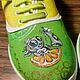 Sneakers: Hand-painted Citrus theme, Training shoes, Protvino,  Фото №1