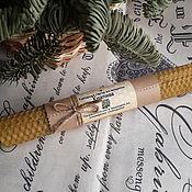 Rolled Beeswax Candles with herbs