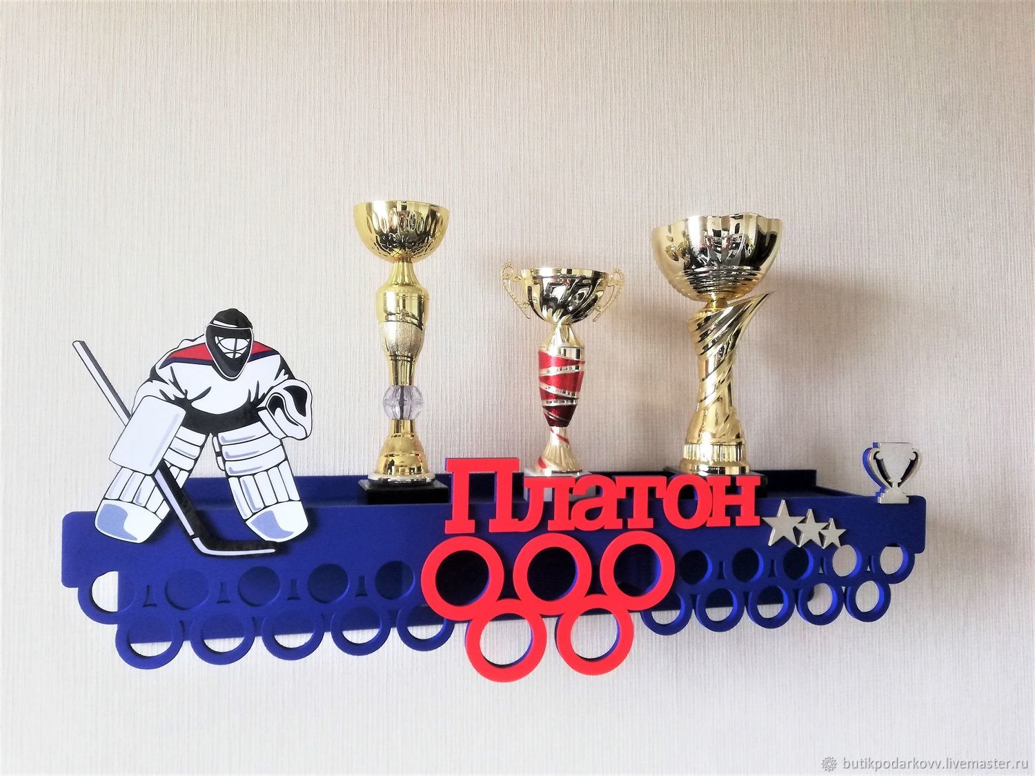 Medallion with shelf for hockey player 70cm, Sports souvenirs, St. Petersburg,  Фото №1