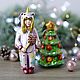 Porcelain Christmas tree toy Christmas tree toy girl kigurumi unicorn, Christmas decorations, Moscow,  Фото №1