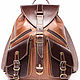 Leather backpack 'Pilot' brown, Backpacks, St. Petersburg,  Фото №1