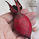 Brooch of the skin Rosehip. Brooches. medwedkoLeather. My Livemaster. Фото №6
