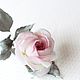 Шелковая брошь " Мадам де Помпадур". Ручная работа, бутонная роза. в ...