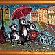 Веселые коты (картина на стекле), Картины, Киев,  Фото №1