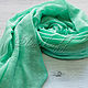 Women's mint scarf ' Monogram'. Scarves. Platkoffcom. My Livemaster. Фото №5
