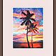Tropics oil painting! palm trees at sunset, seascape. Pictures. Arthelenkey (earthelenkey). My Livemaster. Фото №5