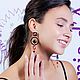 «Осенняя аномалия. #2» Серьги асимметричные. Серьги-кольца. Елена “Mania d’Arte”. Ярмарка Мастеров.  Фото №4
