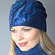 Women's blue felted hat. Caps. Felt the world. Online shopping on My Livemaster.  Фото №2