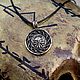 Bronze pendant ' Viking Algiz'. Locket. Leather product G.M.G.. Online shopping on My Livemaster.  Фото №2