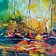 Painting Ships bright sea sunset oil palette knife. Pictures. Yulia Berseneva ColoredCatsArt. Online shopping on My Livemaster.  Фото №2