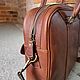 Деловая сумка из натуральной кожи. Ручная работа. Портфель. Slav-Leather. Handmade. Ярмарка Мастеров.  Фото №5