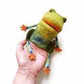 Куклы и игрушки handmade. Livemaster - original item A Frog glove toy for a child`s hand. Puppets.. Handmade.