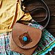Bag made of genuine leather in the boho style' Byron Bay ' sand, Classic Bag, St. Petersburg,  Фото №1