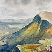Картины и панно handmade. Livemaster - original item Watercolor painting mountain landscape. Handmade.