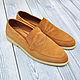 Order Men's loafers made of natural suede, in orange color. SHOES&BAGS. Livemaster. . Loafers Фото №3