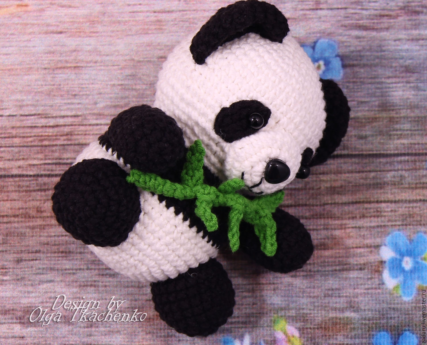 Small knitted Panda crochet. AMIGURUMI – shop online on Livemaster with