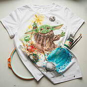 Одежда handmade. Livemaster - original item Grogu T-shirt. Handmade.