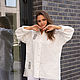 White Shirt in men's style size oversize linen with embroidery. Blouses. NATALINI. My Livemaster. Фото №9