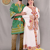 Русский стиль handmade. Livemaster - original item Wedding dress 