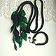 Лариат из бисера,бисерный жгут,бусины с малахитом. Лариаты. Jewelry By Marite. Ярмарка Мастеров.  Фото №6