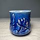 Кружка «Карп в лотосах» синий. Кружки и чашки. Pylina-ceramics. Интернет-магазин Ярмарка Мастеров.  Фото №2