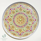Картины и панно handmade. Livemaster - original item Plates decorative: The Star of the East. uzbek ceramics. Handmade.
