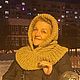 Капюшон снуд вязаный. Капюшоны. IRIS CRAFT. Ярмарка Мастеров.  Фото №4