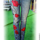 Painted on jeans MAKI. Jeans. elenavolodi4eva (elenavolodi4eva). Online shopping on My Livemaster.  Фото №2
