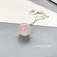 Pendant rose quartz bead-stylish pendant pink casual. Pendant. LovelyStones. My Livemaster. Фото №4