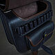 Hunting bag made of leather, a bag mod.3.1, Black Dollaro. Gifts for hunters and fishers. Labour. My Livemaster. Фото №4