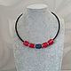 Choker necklace with coral and lapis lazuli. Necklace. Handmade Jewelry. Online shopping on My Livemaster.  Фото №2