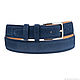 Blue Suede Strap Perforated leather Belt leather men's. Straps. AlekssMovins. Online shopping on My Livemaster.  Фото №2