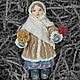Ватная елочная игрушка - Красавица Анюта. Елочные игрушки. Елена Хадеева - декор. Ярмарка Мастеров.  Фото №9