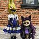 Забронировано. Черная Кошка Custom Artdoll Halloween. Кукла Кастом. Рагиневич Наталья (raginevich). Ярмарка Мастеров.  Фото №4