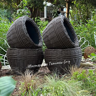 Дача и сад ручной работы. Ярмарка Мастеров - ручная работа Кашпо ротанговое.. Handmade.