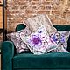 Подушка «Цветочное кружево» из коллекции «Лето». Подушки. Фиолетовый Сон (violetdream). Ярмарка Мастеров.  Фото №4