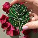 Брошь Лист Монстеры. Брошь-булавка. pirozhenko_jewel. Интернет-магазин Ярмарка Мастеров.  Фото №2