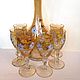 wine set decanter glasses bohemian. Vintage glasses. Lesica. Online shopping on My Livemaster.  Фото №2