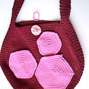 Сумки и аксессуары handmade. Livemaster - original item Crossbody bag: round knitted bag. Handmade.